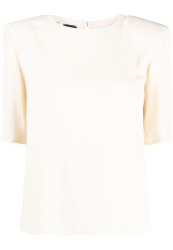 PINKO round-neck short-sleeve blouse - Toni neutri