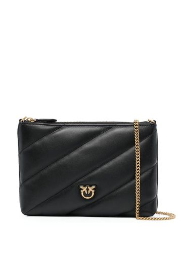 PINKO Flat Love padded clutch - Nero