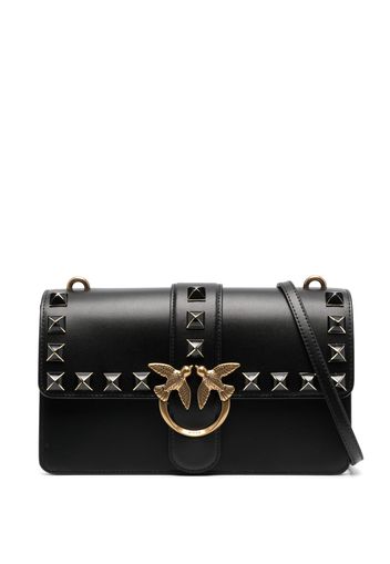 PINKO stud-embellished Lovebird leather bag - Nero