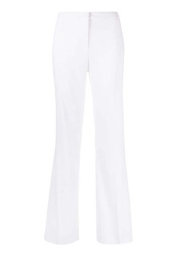 PINKO pressed-crease high-waisted trousers - Bianco