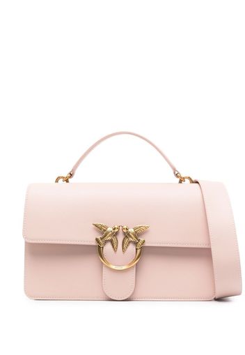 PINKO Love One Classic leather crossbody bag - Rosa