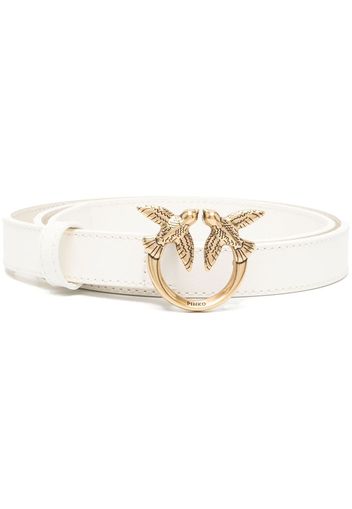 PINKO love bird buckle belt - Bianco