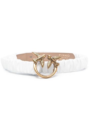 PINKO Love Birds gathered belt - Bianco