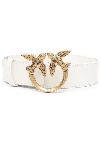 PINKO love bird leather belt - Bianco