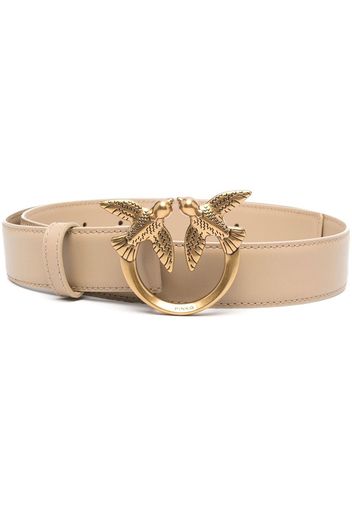 PINKO Love-buckle leather belt - Toni neutri