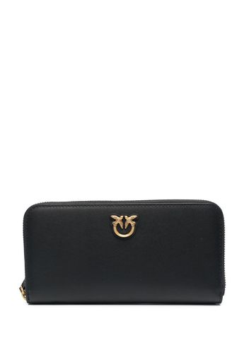 PINKO logo-plaque leather wallet - Nero