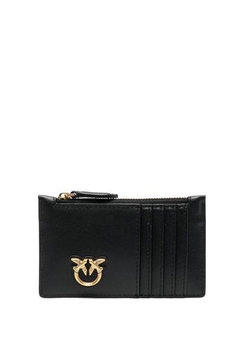 PINKO logo-detail leather purse - Nero