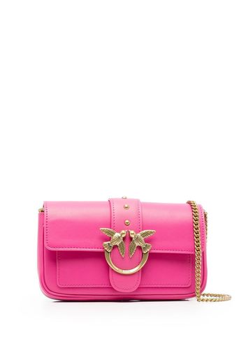 PINKO Love One Pocket leather crossbody bag - Rosa