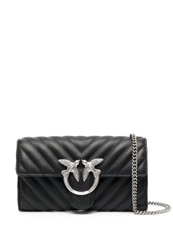 PINKO Love One quilted wallet-on-chain - Nero