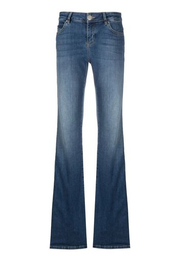 PINKO dropped waist flared jeans - Blu