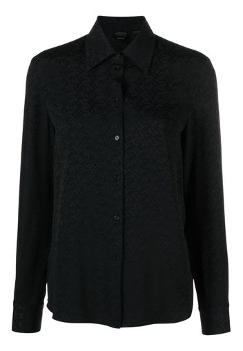 PINKO logo-jacquard shirt - Nero