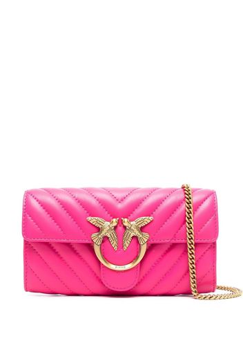 PINKO logo-plaque crossbody bag - Rosa