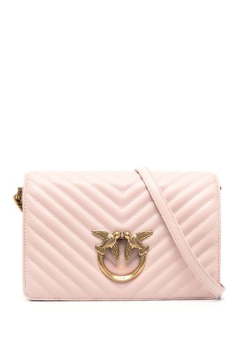 PINKO Love quilted crossbody bag - Rosa