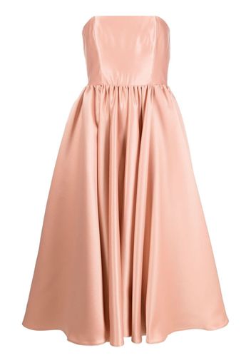 PINKO strapless satin midi dress - Blu