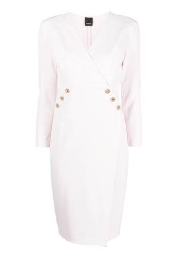 PINKO button-embellished wrap dress - Rosa