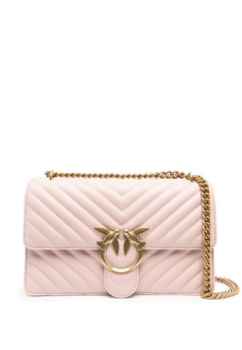 PINKO Love Birds leather crossbody bag - Rosa