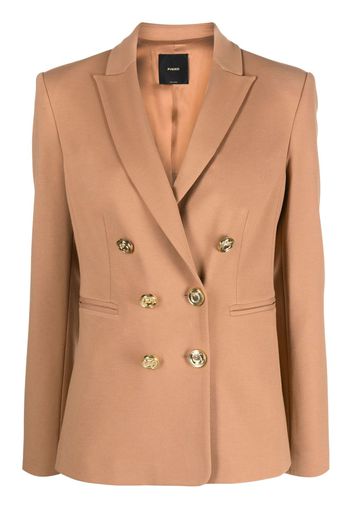 PINKO double-breasted peak-lapel blazer - Marrone