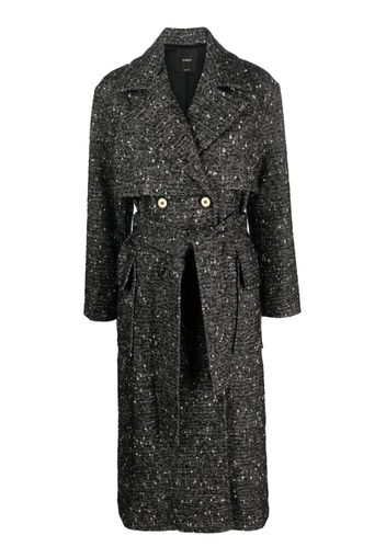 PINKO belted double-breasted coat - Nero