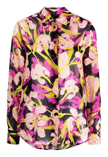 PINKO floral-print long-sleeve shirt - Rosa