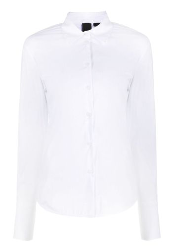 PINKO pointed-collar stretch-cotton shirt - Bianco