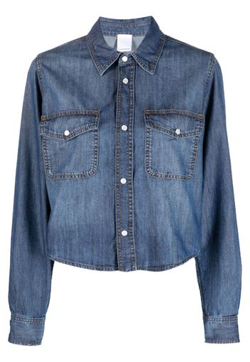 PINKO long-sleeve press-stud denim shirt - Blu