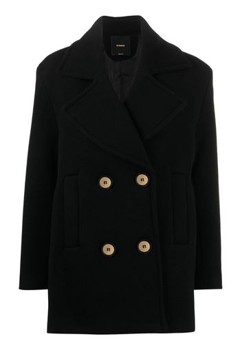 PINKO wide-lapel double-breasted coat - Nero