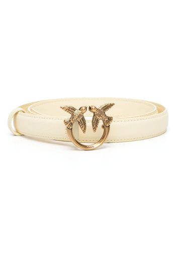 PINKO Love Birds-buckle leather belt - Giallo