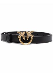 Pinko logo-plaque leather belt - Nero