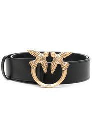 PINKO Love leather belt - Nero