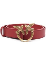 PINKO Love Birds-buckle leather belt - Rosso