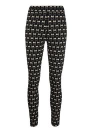 PINKO logo pattern leggings - Nero