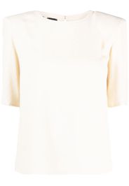 PINKO round-neck short-sleeve blouse - Toni neutri