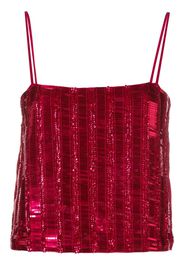 PINKO sequin-embellishment cut-out top - Rosa