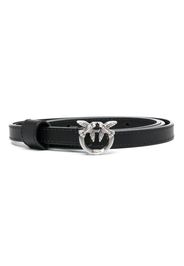 PINKO Love Birds pebbled leather belt - Nero