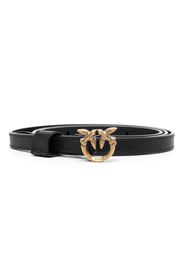 PINKO Love Birds pebbled leather belt - Nero