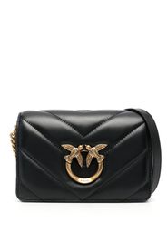 PINKO Love Birds quilted crossbody bag - Nero