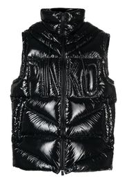 PINKO logo-embossed puffer gilet - Nero