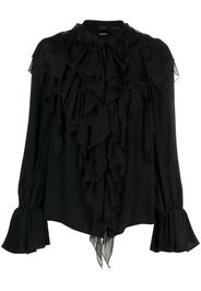 PINKO ruffled long-sleeves blouse - Nero