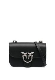 PINKO Love Birds-buckle leather crossbody bag - Nero