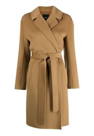 PINKO belted single-breasted coat - Marrone