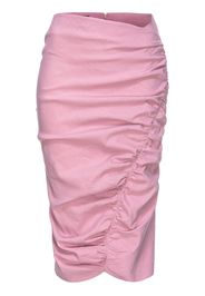 PINKO asymmetric ruched midi skirt - Rosa