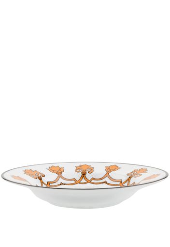 Pinto Paris Jaipur porcelain soup plate - Orange