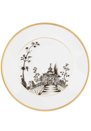 Pinto Paris Vieux Kyoto illustration dessert plate - WHITE/BEIGE