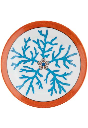 Pinto Paris Lagon coral-print dessert plate - Blu