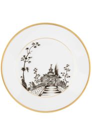 Pinto Paris Vieux Kyoto illustration dessert plate - WHITE/BEIGE