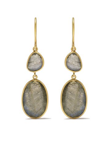 PIPPA SMALL Orecchini con pendente in oro 18kt e labradorite - GREY/BLUE