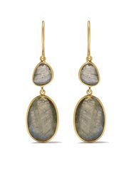 PIPPA SMALL Orecchini con pendente in oro 18kt e labradorite - GREY/BLUE