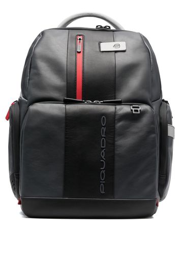 PIQUADRO leather combination-lock backpack - Grigio