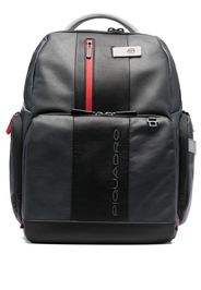 PIQUADRO leather combination-lock backpack - Grigio