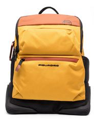 PIQUADRO debossed-logo detail backpack - Giallo